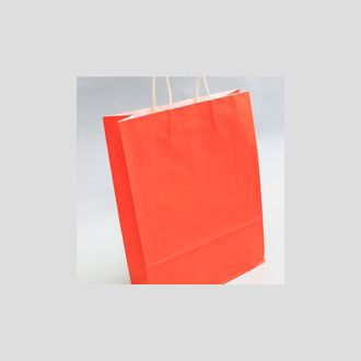 Пакет подарочный 42х32х12 из крафт бумаги Оранжевый (10шт)