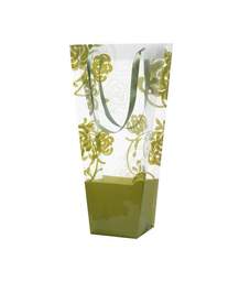 Сумка для цветов Bag Decor 45х25x12 cм зелёный