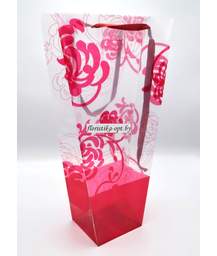 Сумка для цветов Bag Decor 45х25x12cм красная