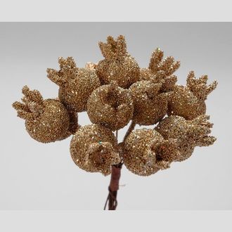 Код QXL638 Боярышник 11 см, уп-12шт, золото