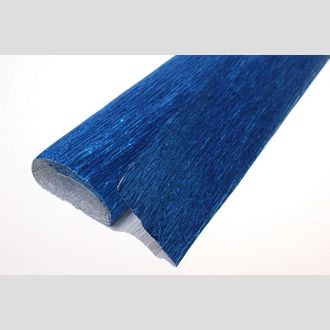 Бумага гофрированная металлизированная 805 синяя