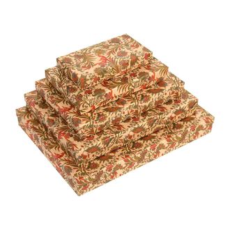 Коробки картонные 501-31 наб. из 5 прям. Жар-птица крафт (20х10х3-40х30х5)