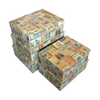 Коробки картонные 550-03-02 наб. из 5 прям. гигантов Ретро-штучки (45х35х16-57х45х19)