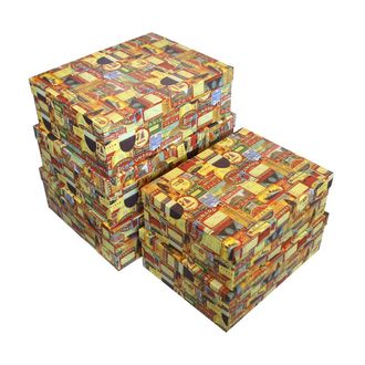 Коробки картонные 550-03-03 наб. из 5 прям. гигантов Путешествие (45х35х16-57х45х19)
