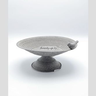 Блюдо на ножке металлическое оцинкованное