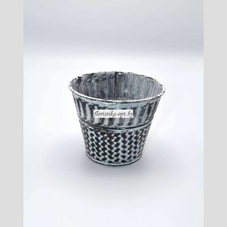 Кашпо металлическое оцинкованное