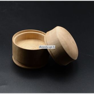 Деревянная шкатулка круглая