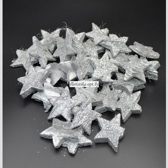 Звездочки из коры серебристые