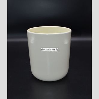 Кашпо для цветов глянцевое однотонное 23