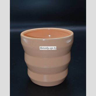 Кашпо для цветов глянцевое однотонное 14