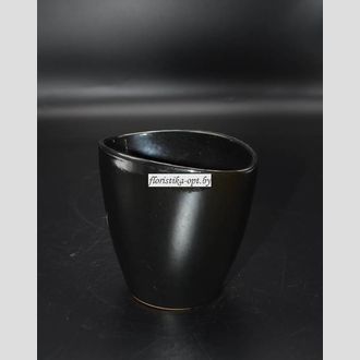 Кашпо для цветов глянцевое однотонное 15