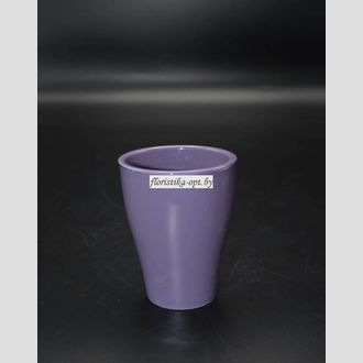 Кашпо для цветов глянцевое однотонное 16
