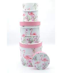 Коробки картонные шляпные Фламинго 3 шт